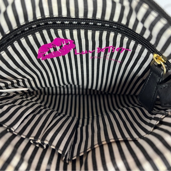 Luv Betsey by Betsey Johnson with Plush Cheetah Bow Crossbody Bag - Picture 3 of 12